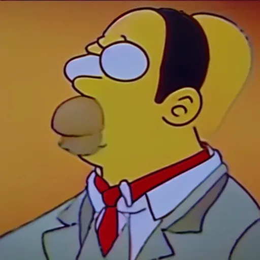 Prompt: A still of Homer Simpson in The Godfather (1972)