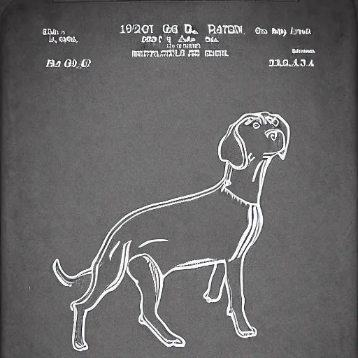 Image similar to 1 9 2 0 s us patent for a dog