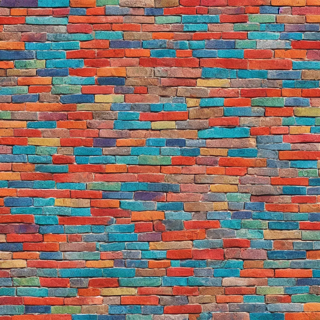 Image similar to multicolor painted brick texture