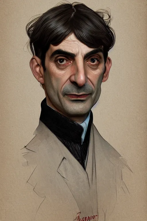 Prompt: portrait of Mister Bean. intricate, elegant. highly detailed, digital painting, artstation, concept art, smooth, sharp, focus, illustration. art by alphonse mucha