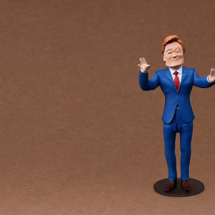 Prompt: Conan O'Brien, a GOODSMILE figure of Conan O'Brien, figurine, detailed product photo,