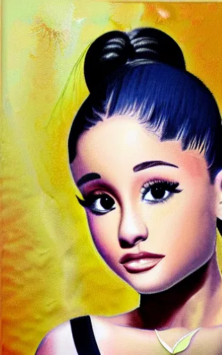 Image similar to painting of Ariana Grande in the style of Chamberlain, Johns