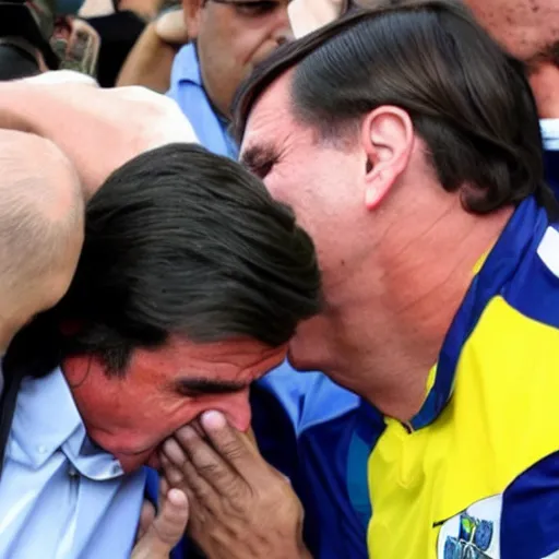 Prompt: jair bolsonaro being punched in the face