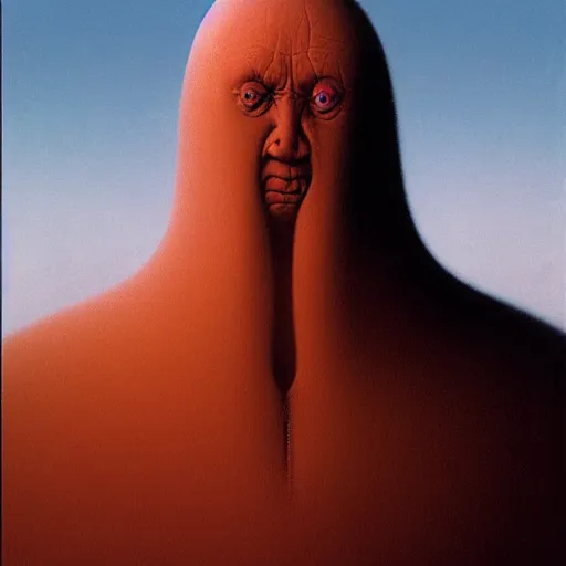 Image similar to A Character by Zdzisław Beksiński and Beeple