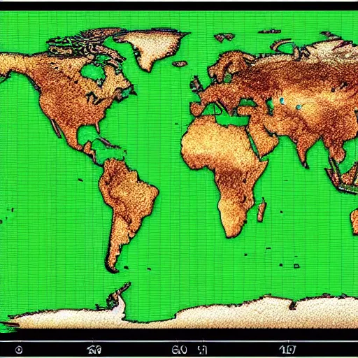 Prompt: height map of the world, highly detailed