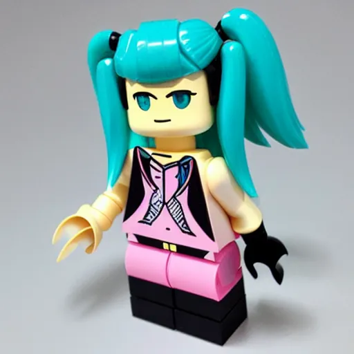 Image similar to hatsune miku lego figure