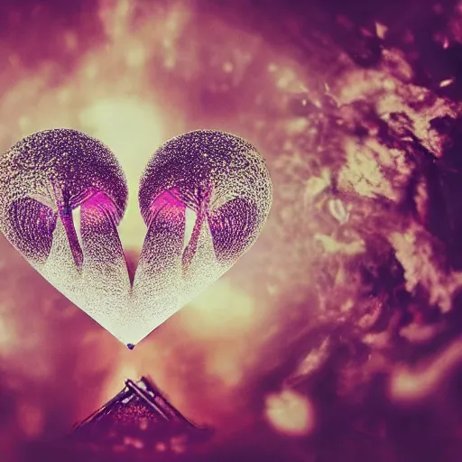 Prompt: double exposure of love, symbols of live, explosion, love is the most relevant theme, love is infinity, love is begin of all, 8 k resolution, artistic mode, artistic, trending on instagram, long exposure, love art, serious, fantasy and dreams vibes, mushrooms style and macro style