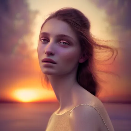 Prompt: photographic portrait of a stunningly beautiful italian renaissance female in soft dreamy light at sunset, contemporary fashion shoot, by edward robert hughes, annie leibovitz and steve mccurry, david lazar, jimmy nelsson, breathtaking, 8 k resolution, extremely detailed, beautiful, establishing shot, artistic, hyperrealistic, beautiful face, octane render