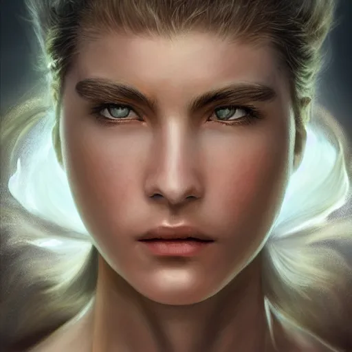 Image similar to Perfectly-centered portrait-photograph of a real life godly dragon with shining completely white eyes from heaven, lifelike, super highly detailed, professional digital painting, artstation, concept art, Unreal Engine 5, Photorealism, HD quality, 8k resolution, cinema 4d, 3D, beautiful, cinematic, art by artgerm and greg rutkowski and alphonse mucha and loish and WLOP