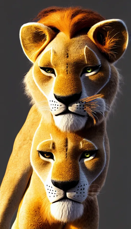 Image similar to amazing cosplay of nala from lion king, symmetrical, cinematic, elegant, luxury, real photography, 4 k, ultra hd, cosplay journal cover