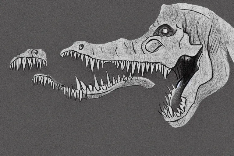 Prompt: ( tyrannosaurus, t - rex, dinosaur ) drawing