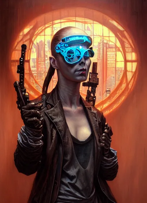 Prompt: front shot of a cyberpunk criminal character, intricate, elegant, highly detailed, centered, digital painting, artstation, concept art, smooth, sharp focus, illustration, artgerm, Tomasz Alen Kopera, Peter Mohrbacher, donato giancola, Joseph Christian Leyendecker, WLOP, Boris Vallejo, mugshot!!!!!