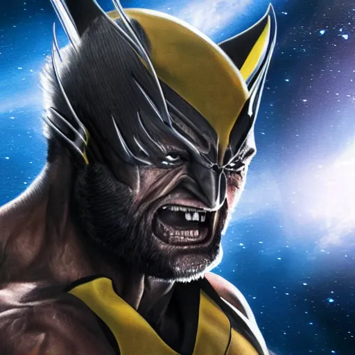 Prompt: Wolverine in space 4k detail