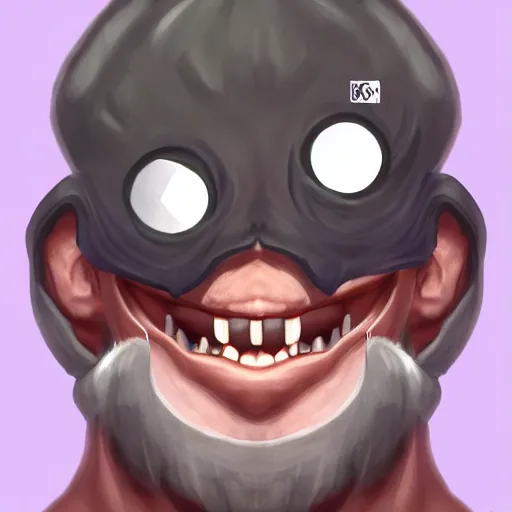 Prompt: one - eyed troll, cyclopean giant, tuxedo, digital portrait, 4 k, trending on artstation