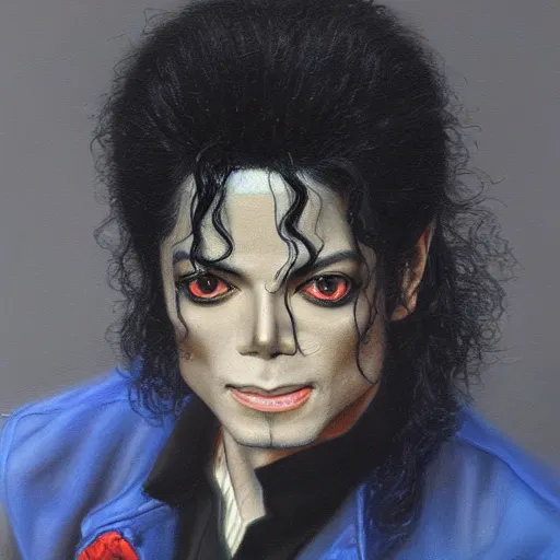 Prompt: 20 year olf Michael Jackson portrait art by Donato Giancola and Bayard Wu, digital art, trending on artstation, 4k