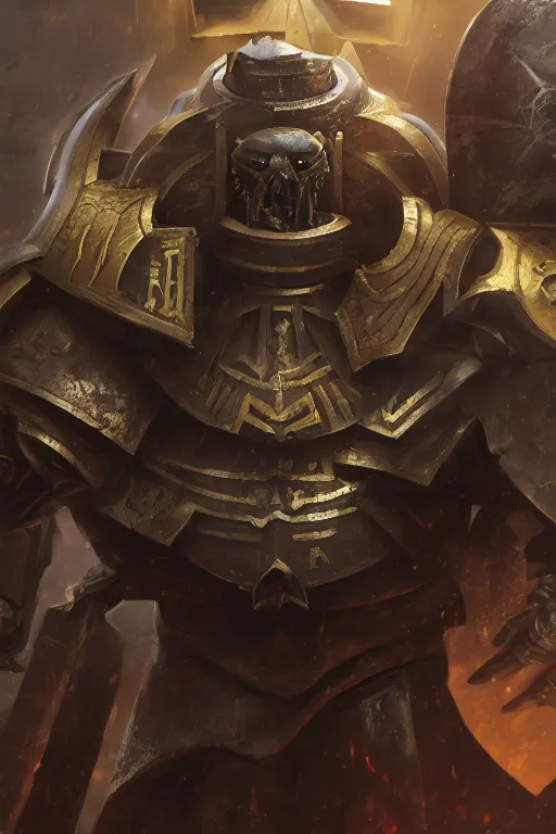 Image similar to armor portrait heros warhammer 4 0 k horus heresy fanart - the primarchs emperor by johannes helgeson animated with vfx concept artist & illustrator global illumination ray tracing hdr fanart arstation zbrush central hardmesh 8 k octane renderer comics stylized