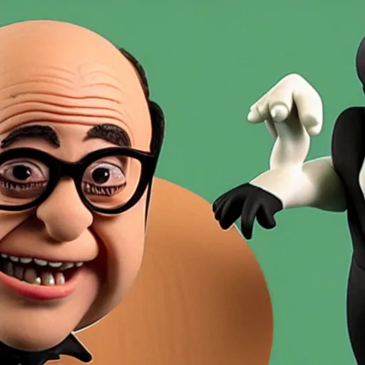 Image similar to claymation of danny devito