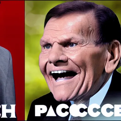 Image similar to kenneth copeland, pace face, death