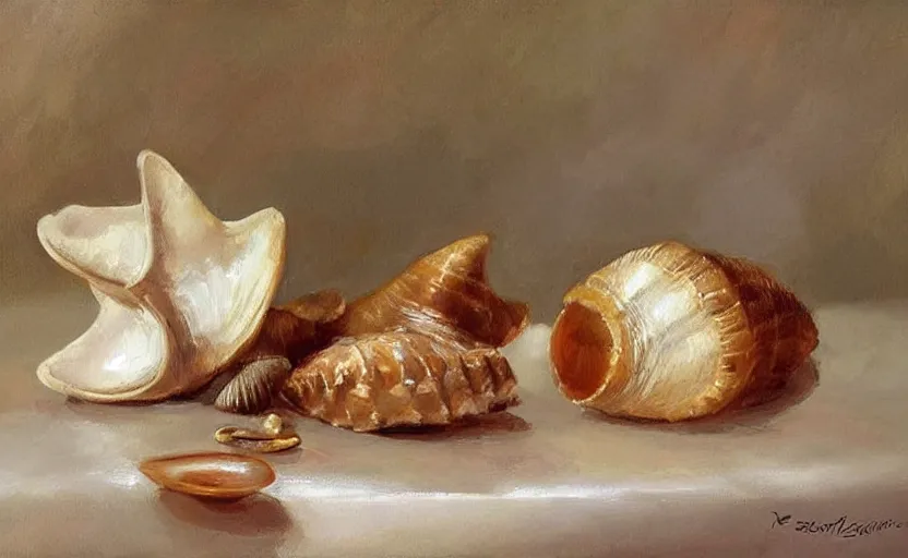 Image similar to Beautiful alchemy seashell. By Konstantin Razumov, highly detailded