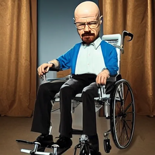 Image similar to Walter white as stephen hawkins