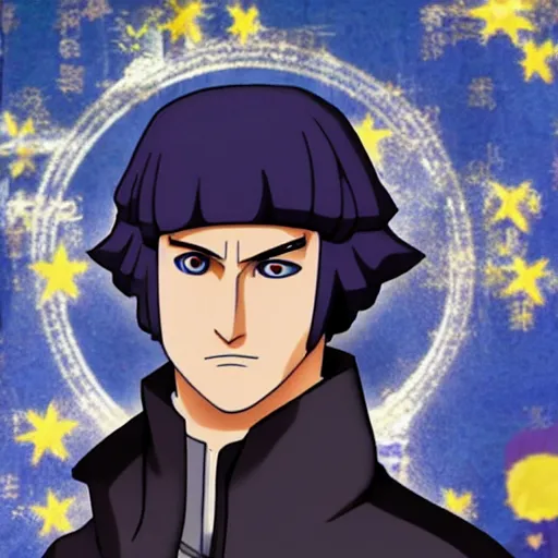 Image similar to george washington, naruto shippuden style