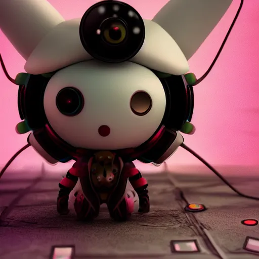 Prompt: dmt cute Cyberpunk Moogle, extremely detailed octane render