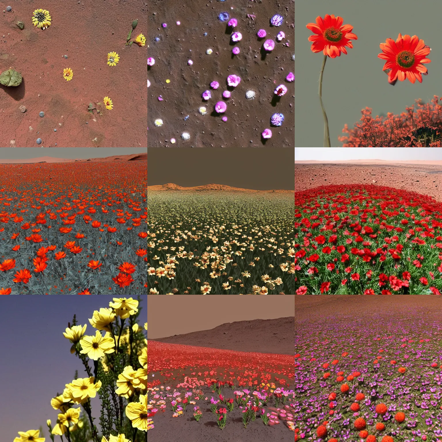 Prompt: flowers discovered on mars