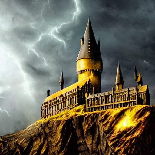 Image similar to Harry potter daniel radcliffe, yellow light spell, voldemort is visible, side view, thunderclouds, cinematic shot, wide shot, epic scale, photorealistic detail and quality, intricate cobblestone, magical special effects, movie still, nighttime, crescent moon, sharp and clear, action shot, intense scene, visually coherent, symmetry, rule of thirds, movement, photorealistic colors, cool colors transitioning to warm colors, modest tone, award winning, directed by Steven Spielberg, Christopher Nolan, Tooth Wu, Asher Duran, artstation