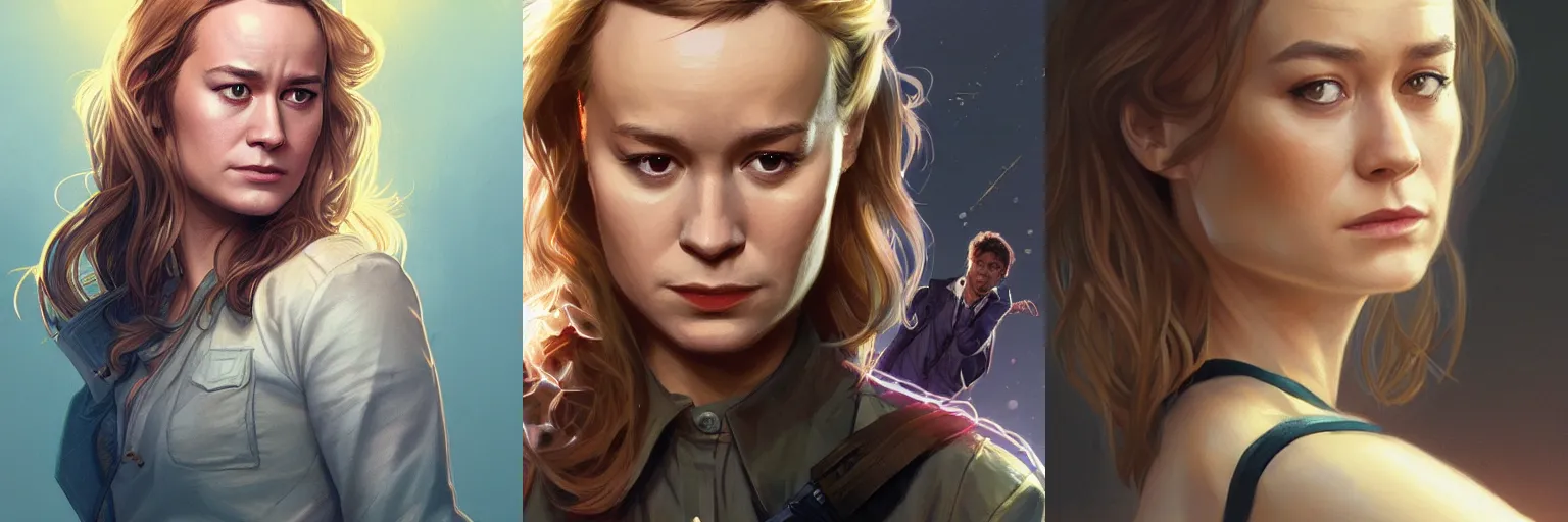 Prompt: portrait of Brie Larson as a detective, highly detailed, digital painting, artstation, concept art, sharp focus, illustration, art by artgerm and greg rutkowski and alphonse mucha