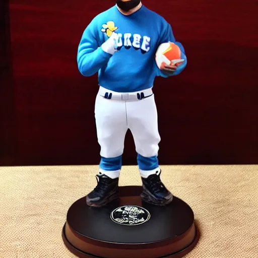 Image similar to drake as a bobblehead figure, ebay photo