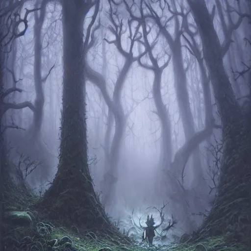 Image similar to evil toads in the forest, foggy, atmospheric, highly detailed, hyperrealistic, gothic horror, gerald brom, tony sart, larry elmore, anato finnstark