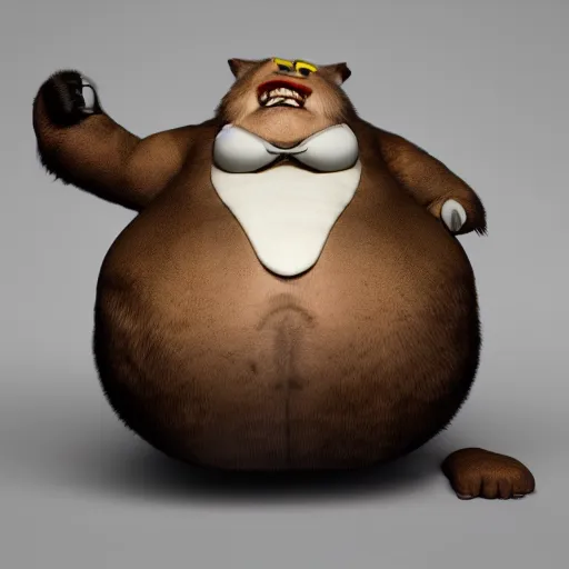 Image similar to fat belly anthropomorphic furry, octane render, high definition, detailed