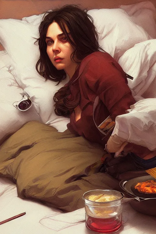 Image similar to groundhog cooking heroin lies on the bed, realistic portrait, highly detailed, digital painting, artstation, concept art, smooth, sharp focus, illustration, cinematic lighting, art by artgerm and greg rutkowski and alphonse mucha