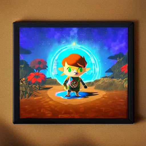 Image similar to beautiful painting of a nuclear explosion legend of zelda breath of the wild hearthstone animal crossing