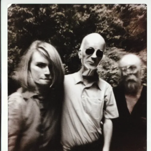 Image similar to found polaroid of weird trash humpers