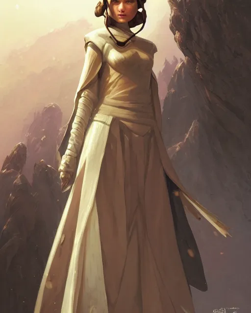 Image similar to Padme Amidala, full body, sharp details, sharp focus, elegant, highly detailed, illustration, by Jordan Grimmer and greg rutkowski and PiNe(パイネ) and 薯子Imoko and 香川悠作 and wlop and maya takamura, intricate, beautiful, Trending artstation, pixiv, digital Art