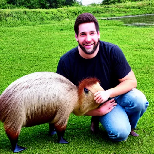 Steven kenneth bonnell ii with a capybara | Stable Diffusion | OpenArt