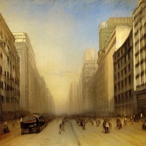 Image similar to avenida paulista painted by william turner