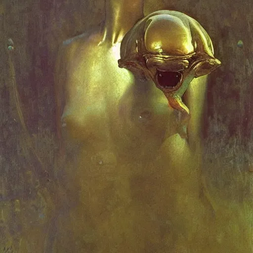 Image similar to alien by ilya repin