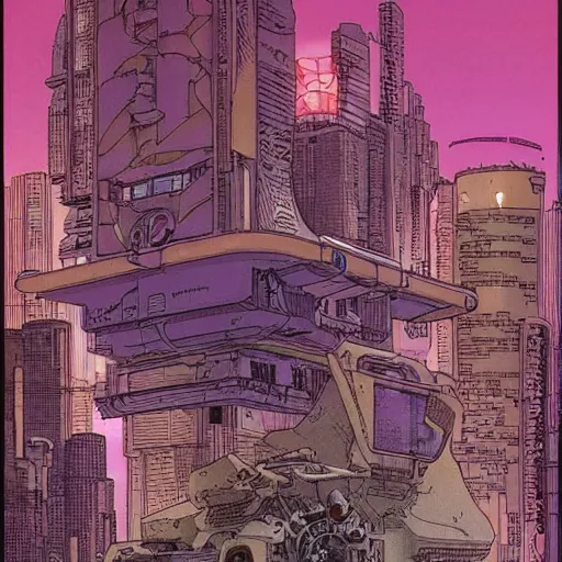 Image similar to Ghost in the machine by Moebius, cyberpunk, masterpiece