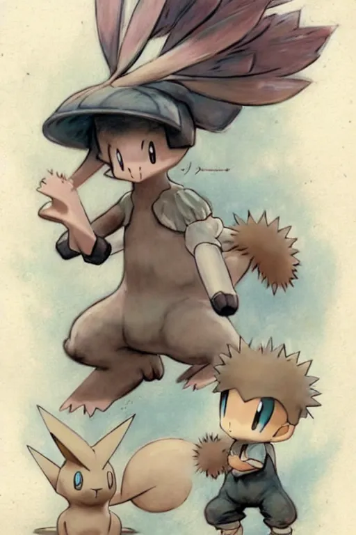 Image similar to ( ( ( ( ( 1 9 5 0 s new pokemon. muted colors. ) ) ) ) ) by jean - baptiste monge!!!!!!!!!!!!!!!!!!!!!!!!!!!!!!