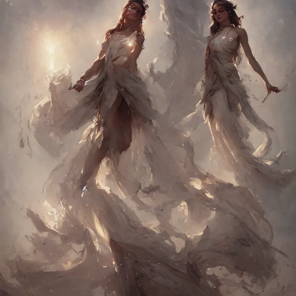 Prompt: an elegant goddess of beauty and charms. art by greg rutkowski