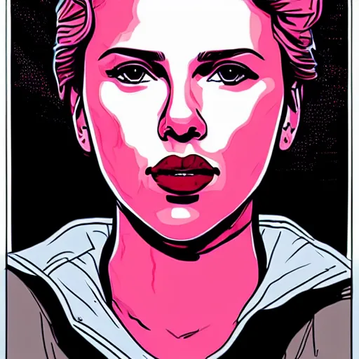 Prompt: portrait of scarlett johansson by laurie greasley