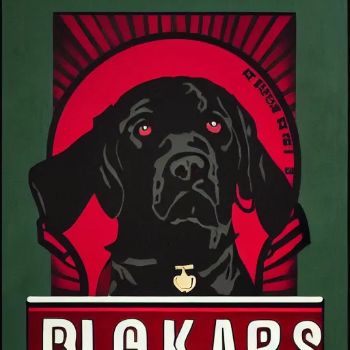 Image similar to black lab, Shepard Fairey poster