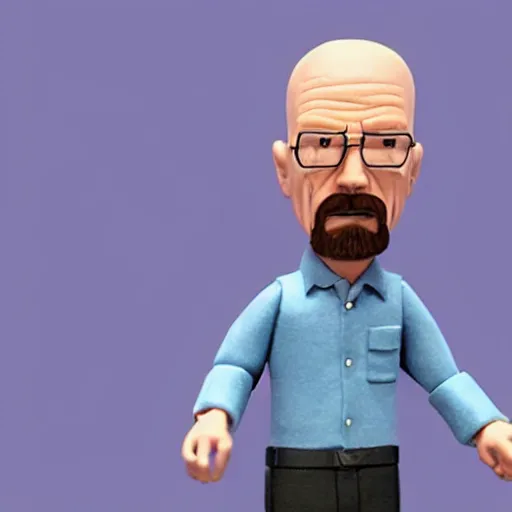 Prompt: walter white as a claymation character