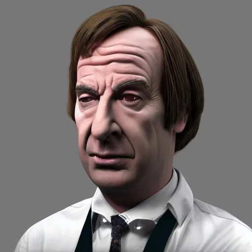 Prompt: saul goodman, stretched face, wide, cgi, render