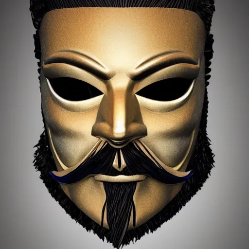 Image similar to guy fawkes mask, professional cosplay, cinematic, key light, 4 k, 8 k, photorealistic, ultra realistic, hyperrealistic