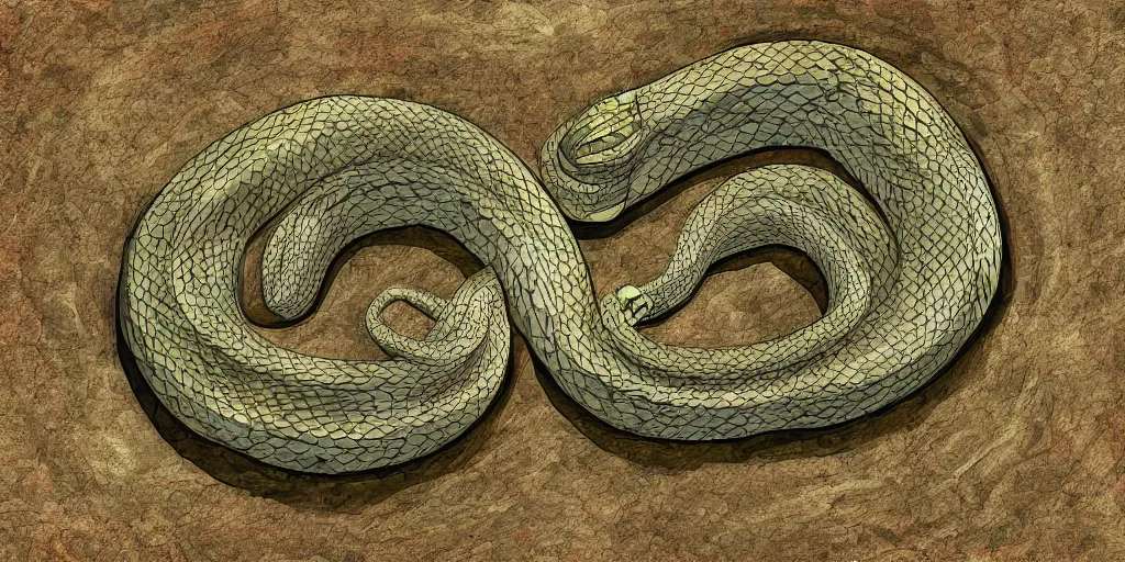Prompt: A snake wrapped around earth epic digital art