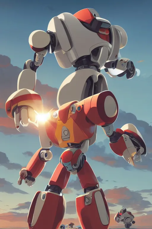 Image similar to metabots medabots medarotto medarot robot minimalist comics, behance hd by jesper ejsing, by rhads, makoto shinkai and lois van baarle, ilya kuvshinov, rossdraws global illumination ray tracing hdr radiating a glowing aura