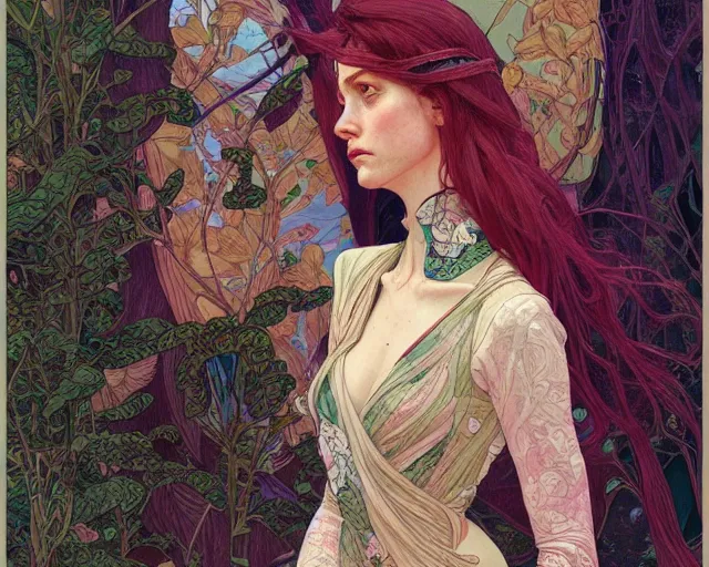 Image similar to photography of hope gangloff, deep focus, d & d, fantasy, intricate, elegant, highly detailed, digital painting, artstation, concept art, matte, sharp focus, illustration, hearthstone, art by artgerm and greg rutkowski and alphonse mucha